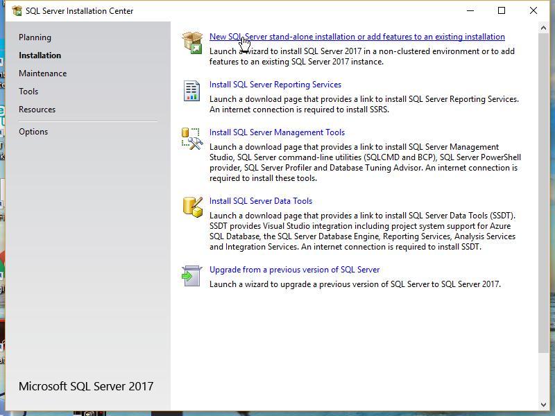 Install SQL server Standalone Version